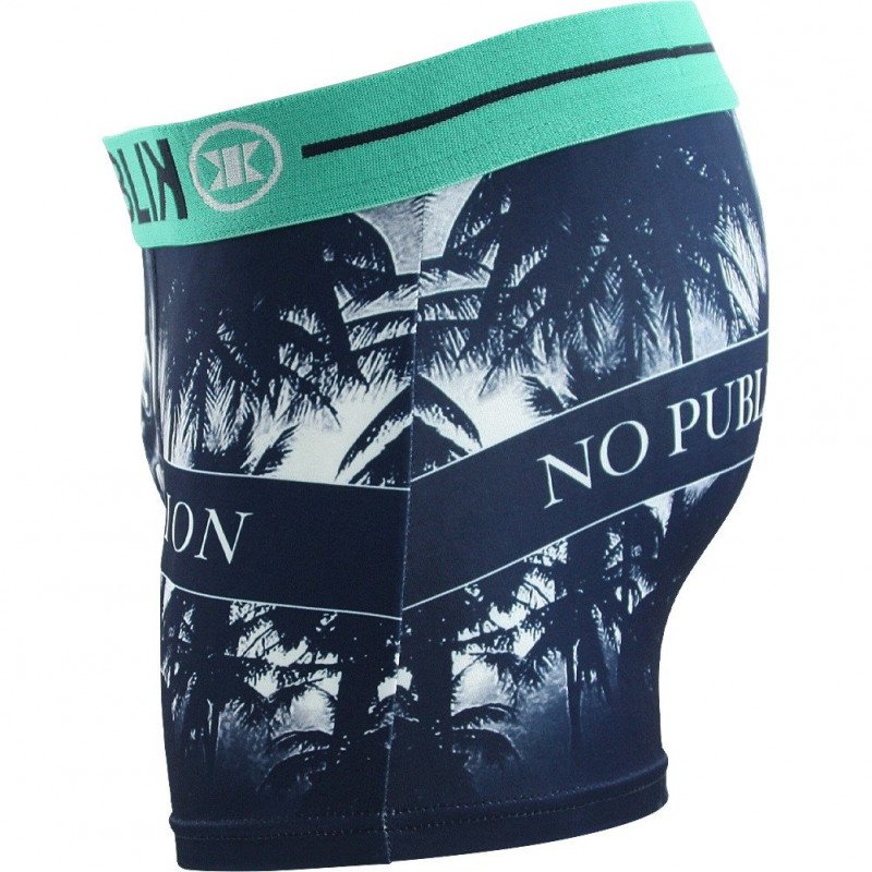 NO PUBLIK Boxer Garçon Microfibre JUNGLE SKULL Marine Vert