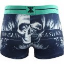 NO PUBLIK Boxer Garçon Microfibre JUNGLE SKULL Marine Vert