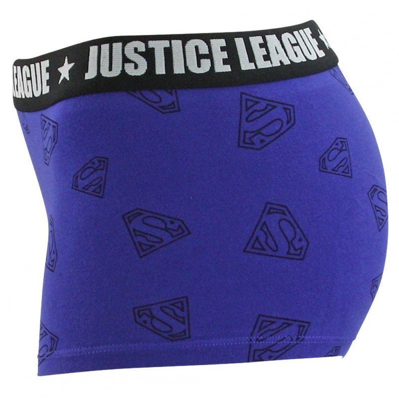 DC COMICS Boxer Fille SUP3 Bleu JUSTICE LEAGUE