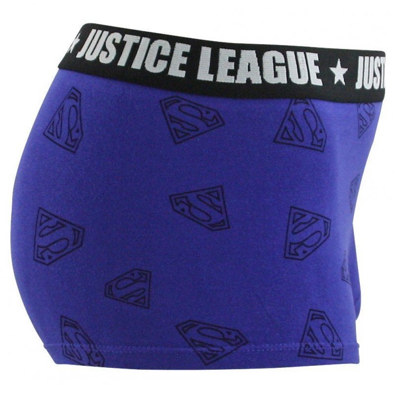 DC COMICS Boxer Fille SUP3 Bleu JUSTICE LEAGUE