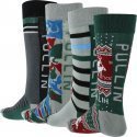 PULL IN Lot de 4 paires de Chaussettes Mixte Coton PACK31 Vert Rouge