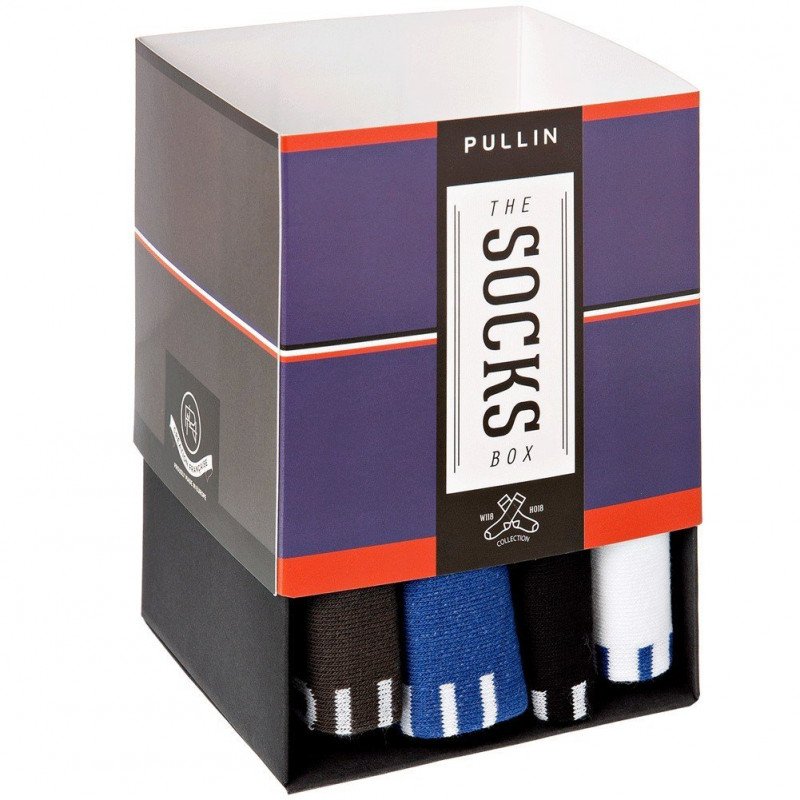 PULL IN 4 paires Chaussettes Coton PACK33 Noir Blanc Marine Ant