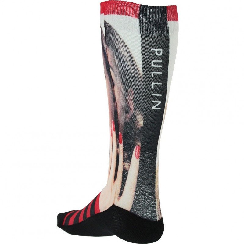 PULL IN Chaussettes Mixte Coton PINUP Noir Rouge