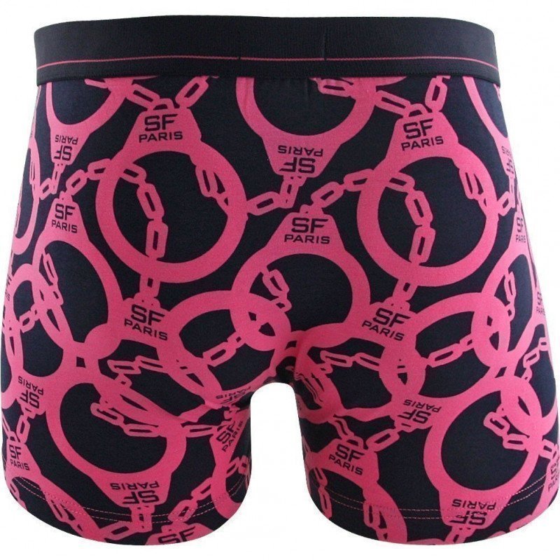 AUBADEMEN Boxer Homme Coton Modal MIXSFP Marine Rose STADE FRANCAIS PARIS