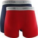 IMPETUS Lot de 2 Boxers Homme Coton SIENA Rouge Bleu foncé