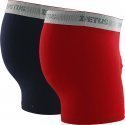 IMPETUS Lot de 2 Boxers Homme Coton SIENA Rouge Bleu foncé