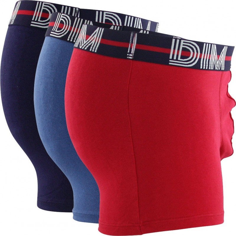LOT DE 3 Boxer Sous-vêtements Homme POWERFULL Bleu et Cobalt