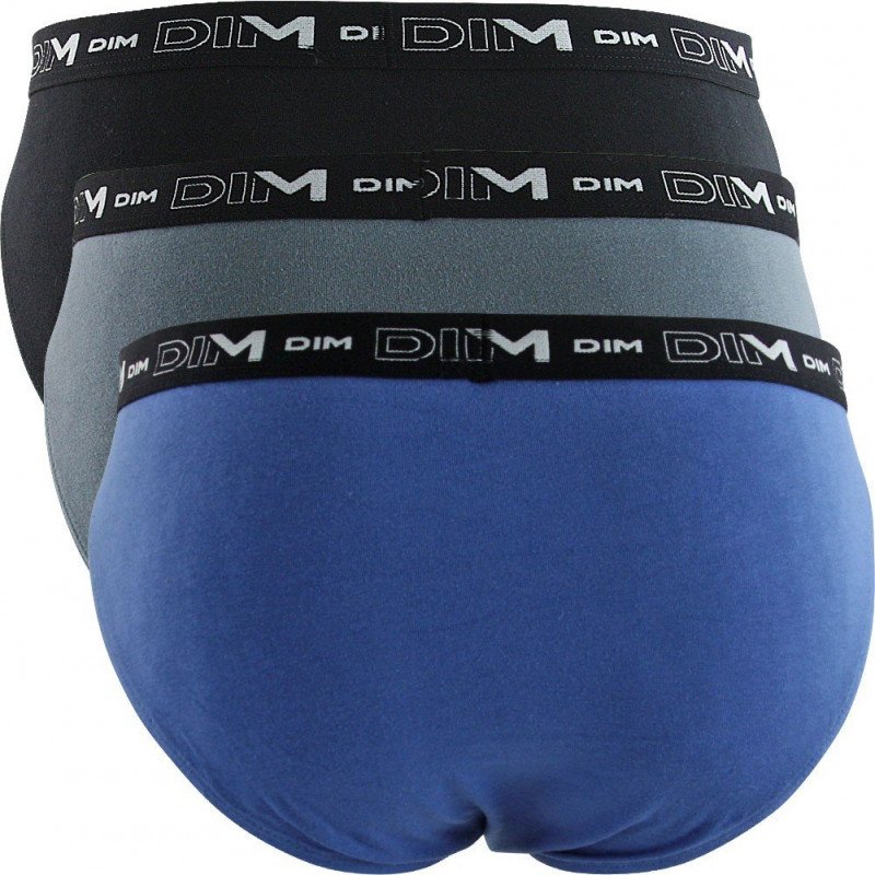 LOT DE 3 Slip Sous-vêtements Homme STRETCH Bleu et Noir