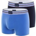 EDEN PARK Lot de 2 Boxers Homme Coton LIGNECX2 Marine Bleu