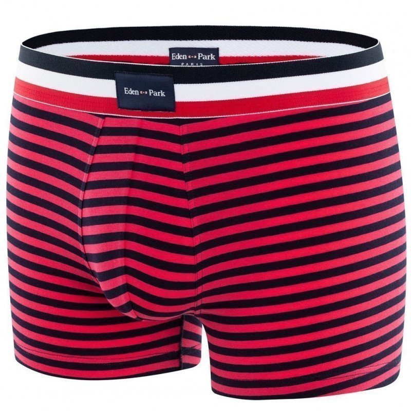 EDEN PARK Boxer Homme Coton TRICOLC Ecarlate