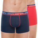 ATHENA Lot de 2 Boxers Homme Modal ULTRA SOFT Marine Rouge