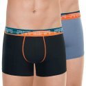 ATHENA Lot de 2 Boxers Homme Modal ULTRA SOFT Noir Orange Gris