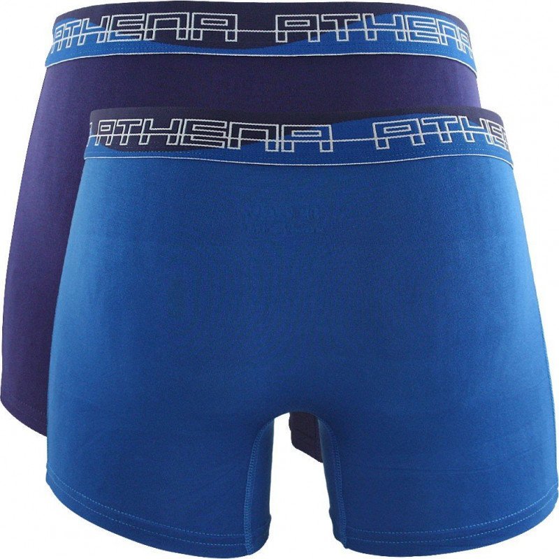 ATHENA Lot de 2 Boxers Homme Modal ULTRA SOFT Marine Bleu