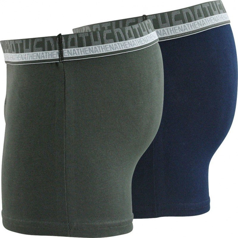LOT DE 2 Boxer Sous-vêtements Homme BIO Bleu et Etain