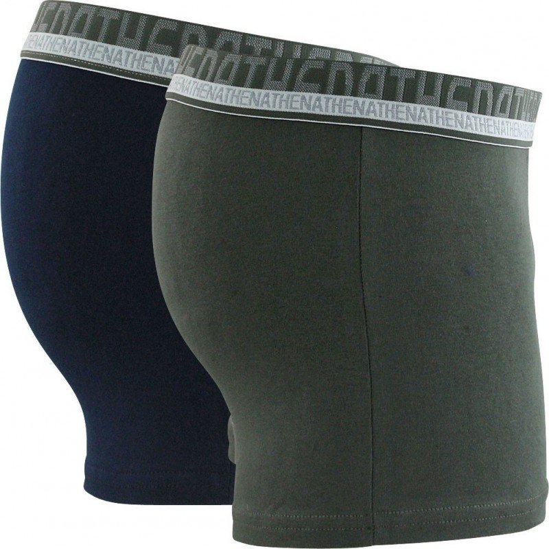 LOT DE 2 Boxer Sous-vêtements Homme BIO Bleu et Etain