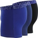 ATHENA Lot de 3 Boxers Homme Coton BASIC COLOR Noir Marine Bleu