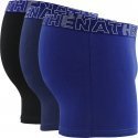 ATHENA Lot de 3 Boxers Homme Coton BASIC COLOR Noir Marine Bleu