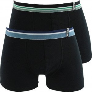 ATHENA Lot de 2 Boxers Homme Coton EASYCOLOR Noir