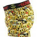 ATHENA Boxer Garçon Microfibre YELLOW Noir Jaune EMOJI