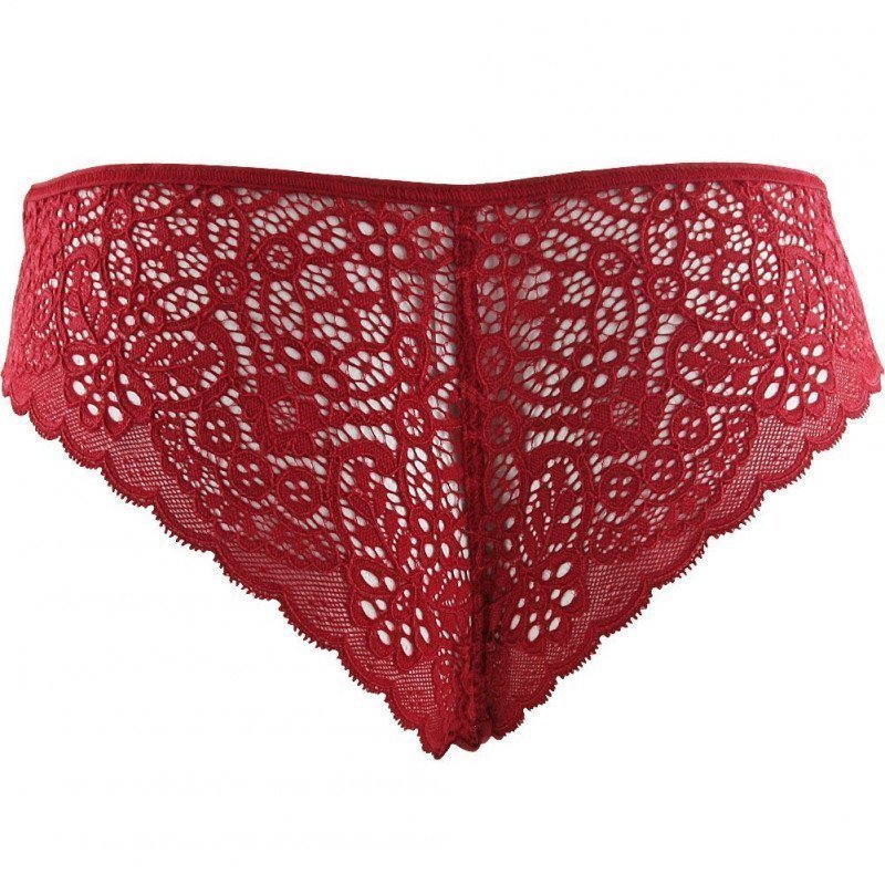 DIM Shorty Femme Microfibre Dentelle SUBLIM FASHION Rouge Impérial