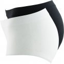 DIM Lot de 2 Boxers Femme Microfibre ECO Noir Blanc