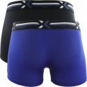 DIM Lot de 2 Boxers Homme Microfibre X-TEMP Bleu indigo Noir