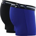 DIM Lot de 2 Boxers Homme Microfibre X-TEMP Bleu indigo Noir