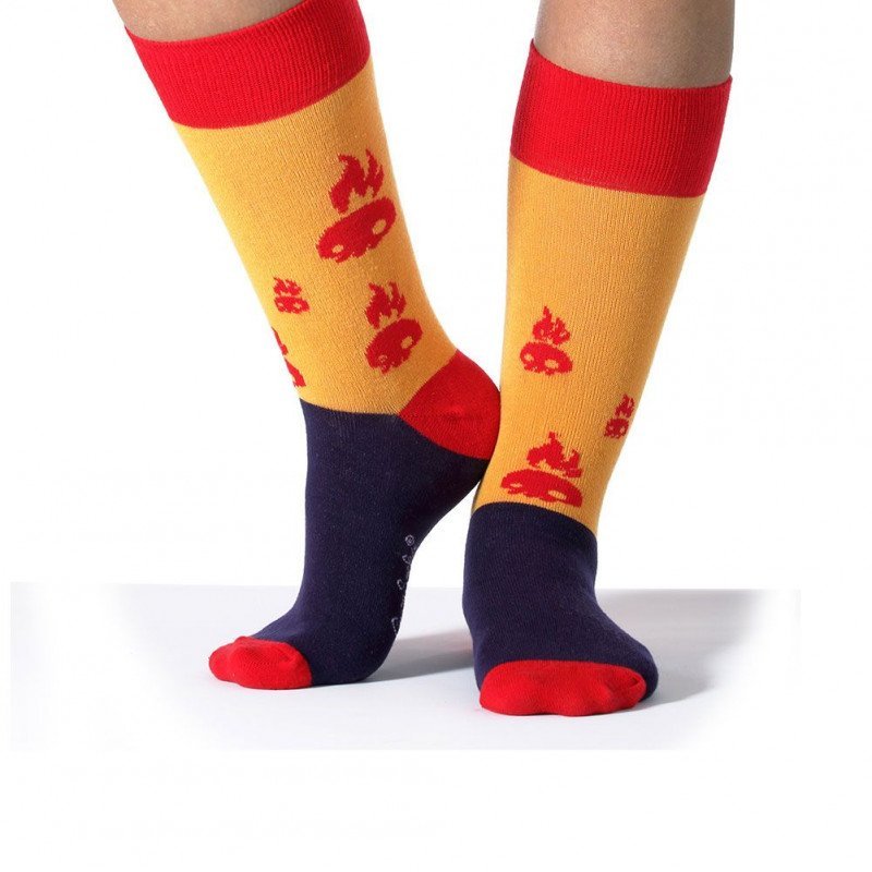 Chaussettes Homme BRA Orange et Marine
