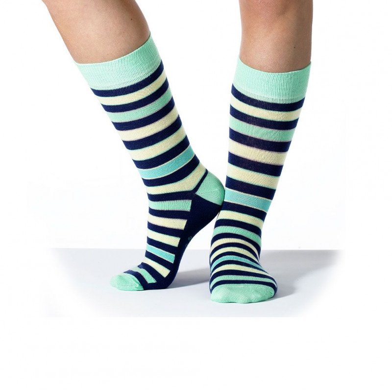 CRAZYSOCKS Chaussettes Homme Coton RAY Marine Vert