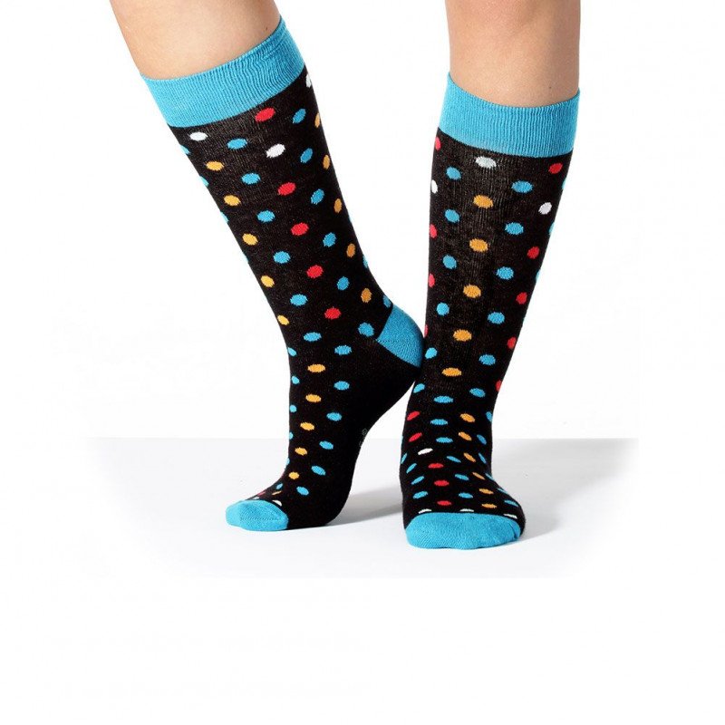 CRAZYSOCKS Chaussettes Homme Coton POB Noir Bleu