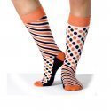 CRAZYSOCKS Chaussettes Homme Coton PDS Marine Orange