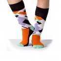 CRAZYSOCKS Chaussettes Homme Coton MON Noir Blanc