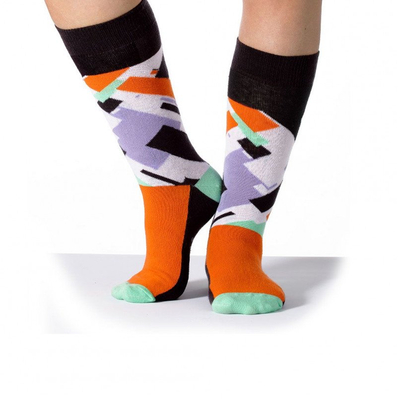 CRAZYSOCKS Chaussettes Homme Coton MON Noir Blanc