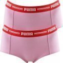 PUMA Lot de 2 Boxers Femme Coton ICONIC Pink Red