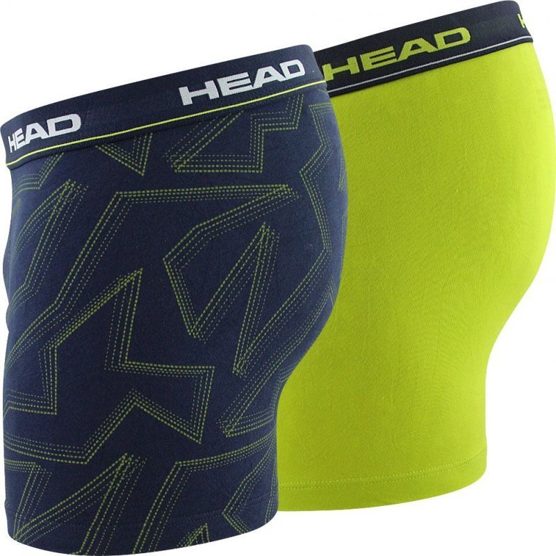 LOT DE 2 Boxer Sous-vêtements Homme GRAPHIC PRINT Bleu et Jaune
