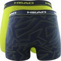 HEAD Lot de 2 Boxers Homme Coton GRAPHIC PRINT Bleu Jaune