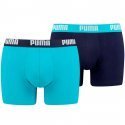 LOT DE 2 Boxer Sous-vêtements Homme BASIC Bleu et Marine