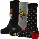 NO PUBLIK Lot de 3 paires de Chaussettes Homme Coton CHARACTERS Noir Rouge Gris PAC MAN