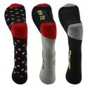 LOT DE 3 Chaussettes Chaussettes Homme CHARACTERS Noir et Rouge
