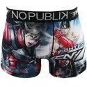 NO PUBLIK Boxer Homme Microfibre STYLE Gris Rouge TEKKEN