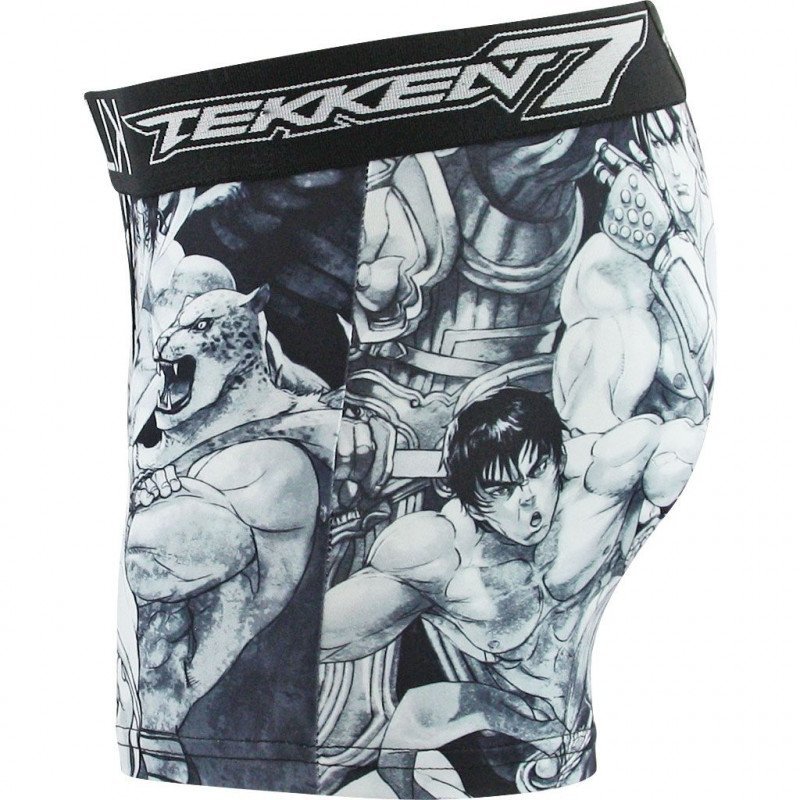 NO PUBLIK Boxer Homme Microfibre VINTAGE Noir Gris TEKKEN