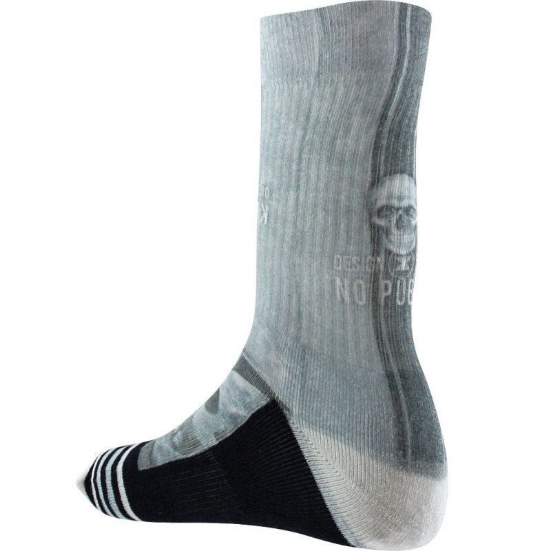 NO PUBLIK Chaussettes Homme Coton SKULL Noir Gris