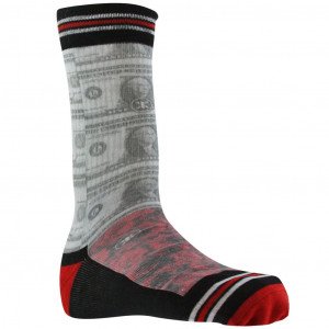 NO PUBLIK Chaussettes Homme Coton DOLLARS Noir Rouge