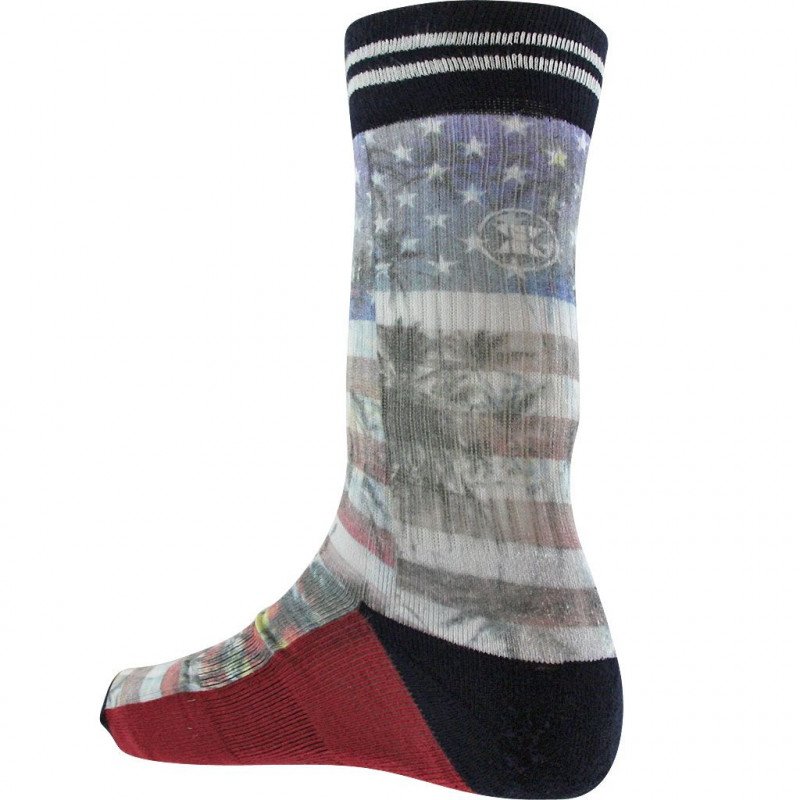 NO PUBLIK Chaussettes Homme Coton PALM FLAG Noir Rouge Bleu