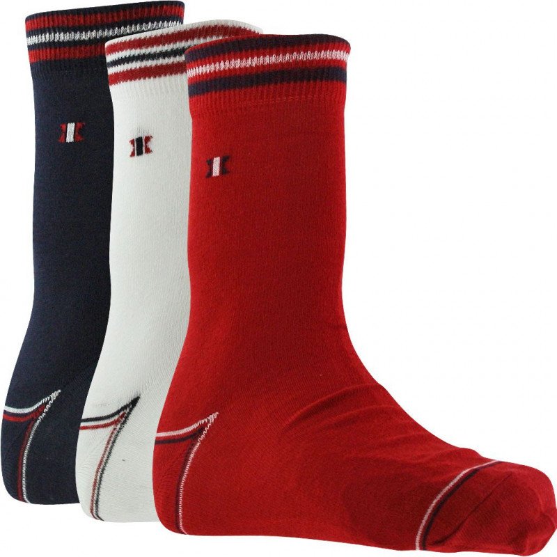 NO PUBLIK Lot de 3 paires de Chaussettes Homme Coton FRANCE Bleu Blanc Rouge