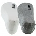 LOT DE 2 Invisibles Chaussettes Mixte LOW RISE Gris et Blanc