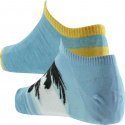 LOT DE 2 Socquettes Chaussettes Mixte SUNSET Bleu et Jaune