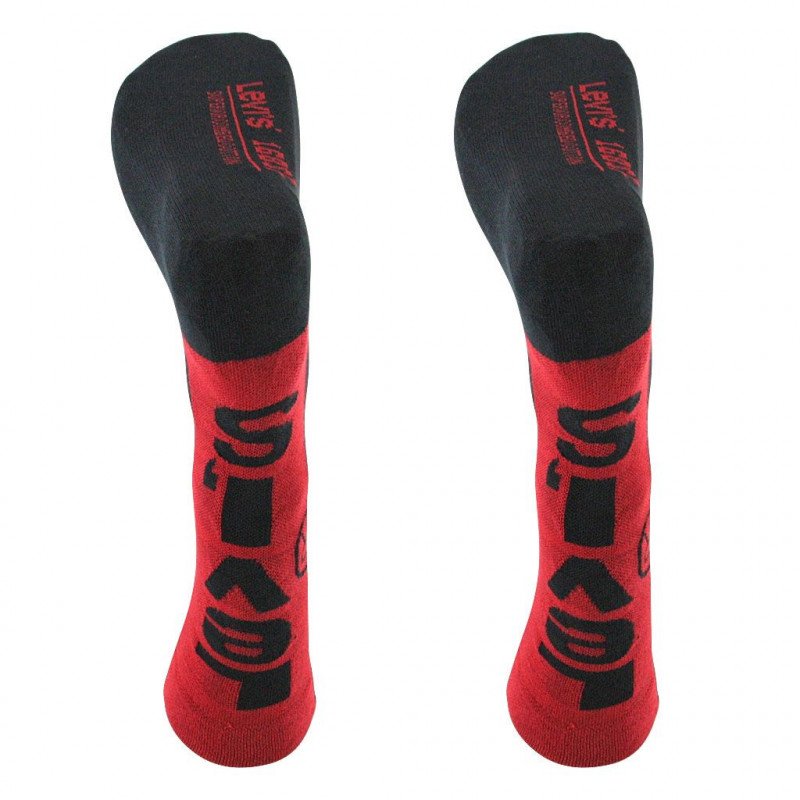LOT DE 2 Chaussettes Chaussettes Homme TAB Noir et Rouge