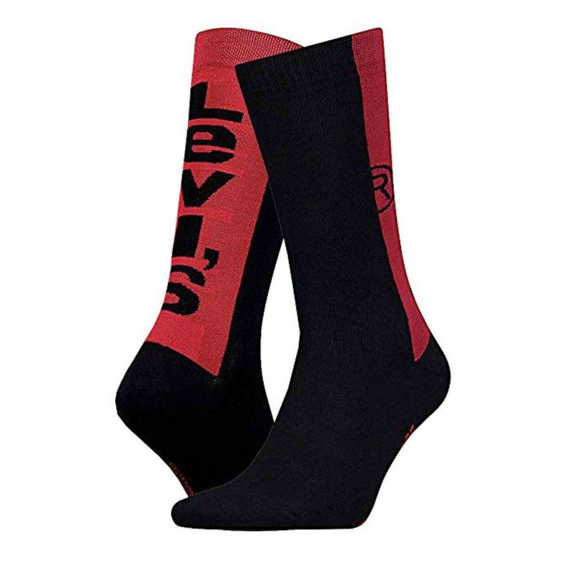 LEVI'S Lot de 2 paires de Chaussettes Mixte Coton TAB Noir Rouge