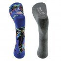 LOT DE 2 Chaussettes Chaussettes Homme WIGGLY FLOWER Bleu et Multicolore